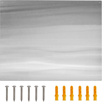30" x 24" Stainless Steel Stove Backsplash Panel Ultra-Thin Flush Mount Splash Guard for Kitchen Wall, Heat & Stain Resistant, Easy Installation with Pre-Drilled Holes