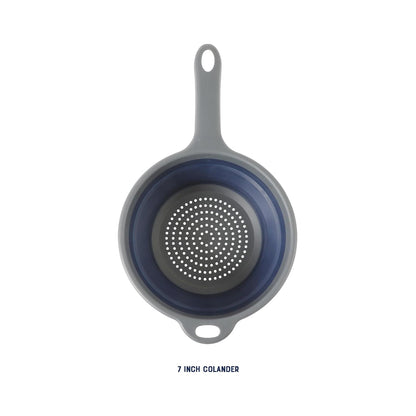 Oster Bluemarine 3 Piece PP Stackable Space-Saving Colander and Mixing Bowl Set