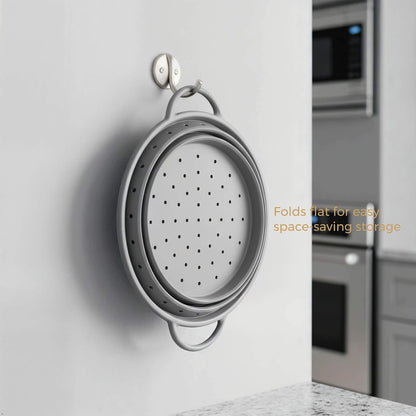 2‑Quart Silicone Collapsible Colander & Kitchen Collapsible Strainer