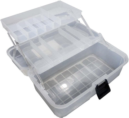 BIN BUDDY 3-Layer Stackable Clear Plastic Boxes | Removable Dividers | 5.75" (14.6 cm) x 5.75" (14.6 cm) x 5" (12.7 cm) | Ideal for Craft & Garage Organizing