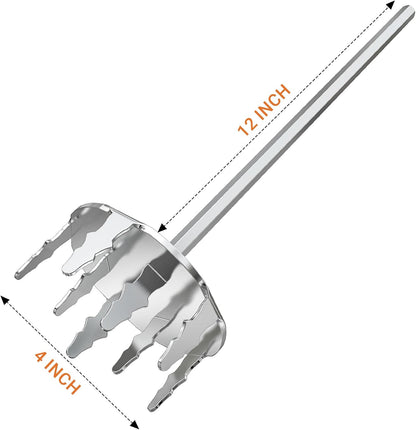 Onlyfire 4 Inch Stainless Steel Pork Puller, Upgraded Ultra-Sharp