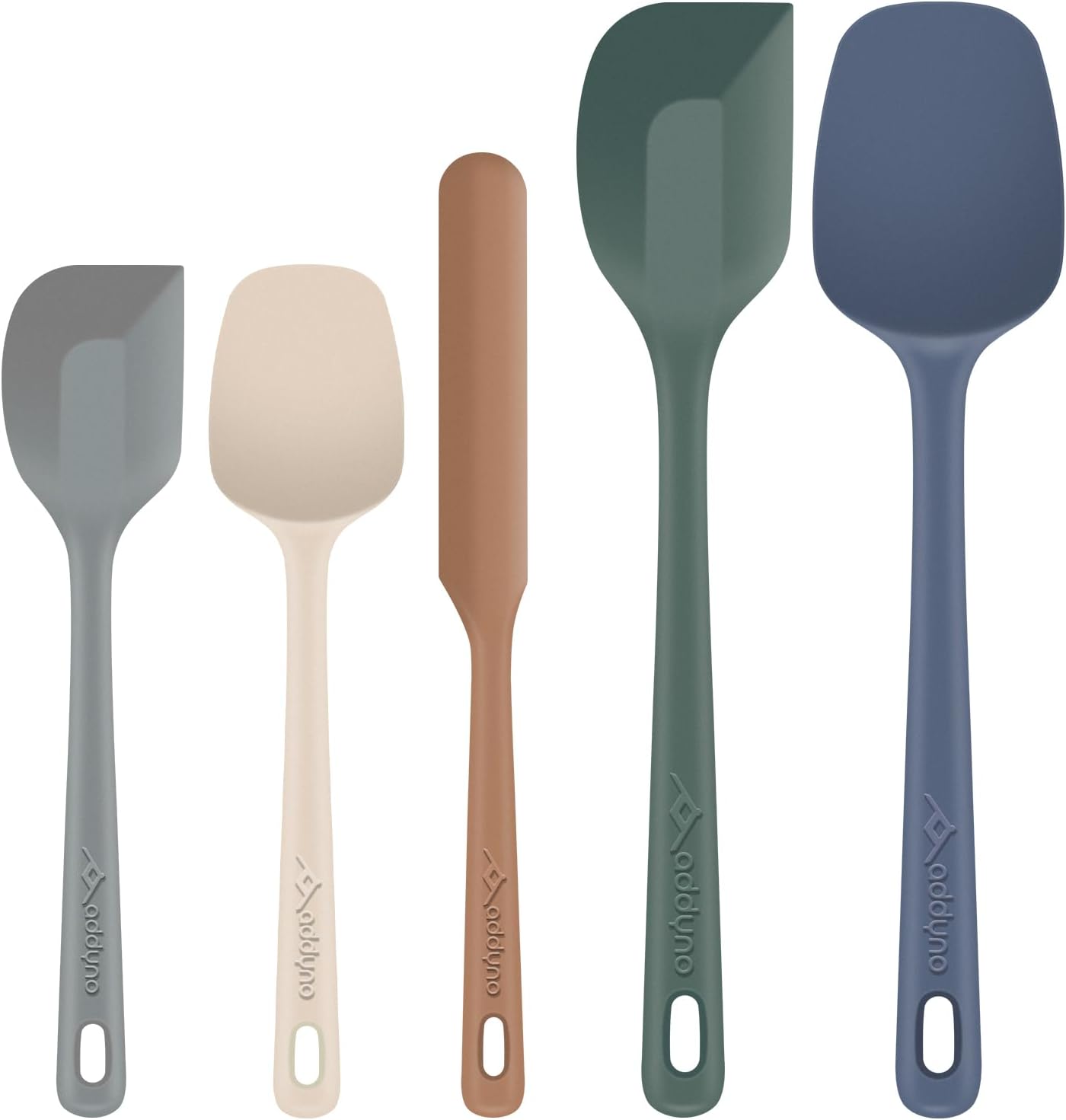 5-Piece Silicone Spatula Set for Baking, 446°F Heat Resistant Non-Stick Cooking Utensils, BPA-Free Food Grade Silicone Scrapers, Non-Scratch Flexible & Dishwasher Safe, Neutral