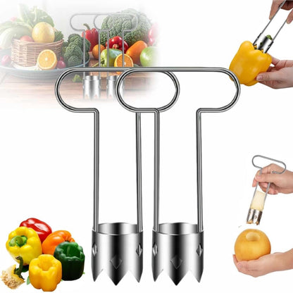 OFY ONLY FOR YOU Red Bell Pepper Seed Corer, Stainless Steel Fruit & Vegetable Corer Tool