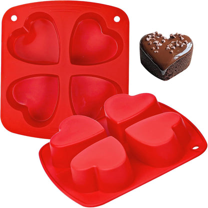 Webake 3PCS Silicone Air Fryer Muffin Pan for Baking 4 Cavity Air Fryer Egg Bites Silicone Mold, Nonstick BPA Free Muffin Tins