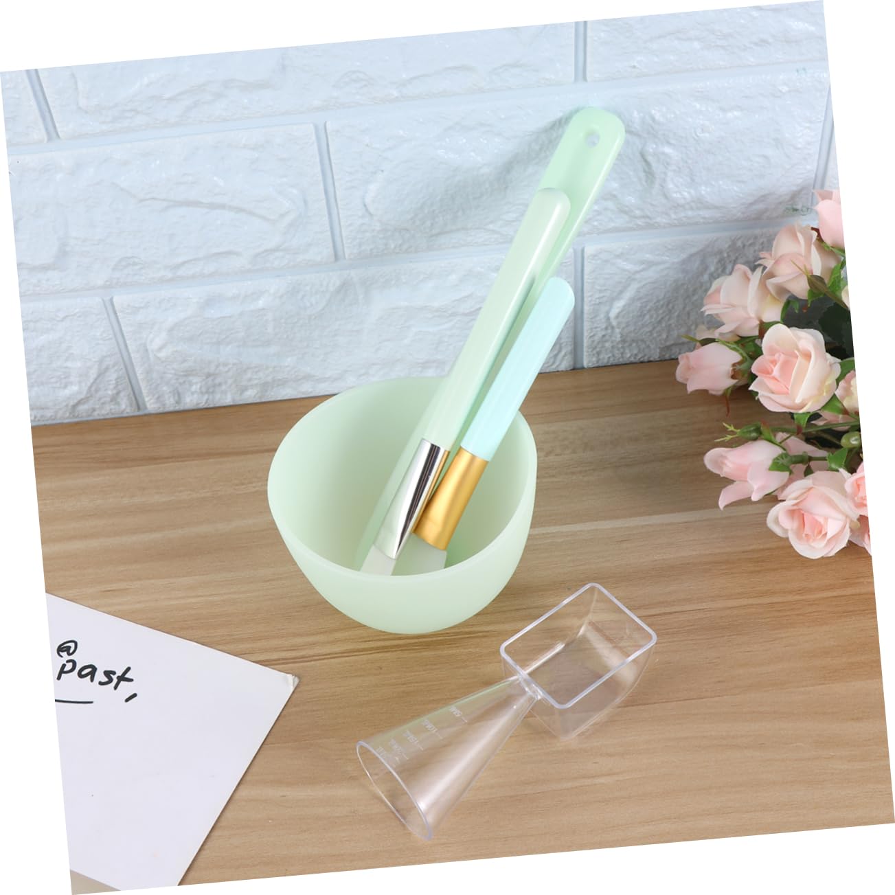 5pcs Silicone Facial Mask Bowl Set Kit Diy Face Mask Mixing Bowls Facial Stick Tool Plastic Makeup Tools