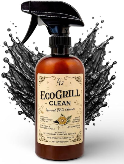 All-Natural BBQ Grill Cleaner & Degreaser | Spray, Wait & Wipe - Plant-Based Heavy Duty Griddle Cleaner, Fresh Citrus Scent, Non-Toxic Fume-Free Formula | Safe for Grill Grates, Smokers and Flat Tops