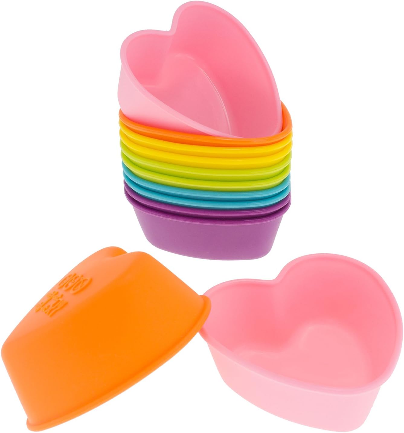 Freshware Cupcake Liners, Pack of 12 Silicone Muffin Cups, 3 Inch Baking Cups, Reusable & Non-stick Cupcake Liners for Party Halloween Christmas, Flower