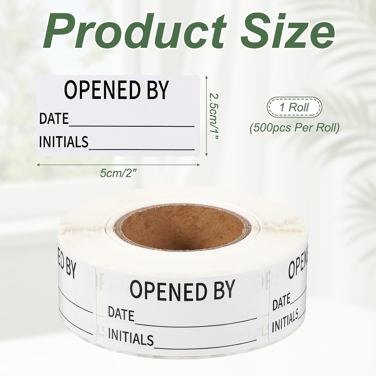 PATIKIL 500 Pcs Expired Date Label Stickers Roll, 2 x 1 Inch Removable Inventory Labels Adhesive Food Sticker Roll for Marking Organizing Inventory and Food Container, White and Black