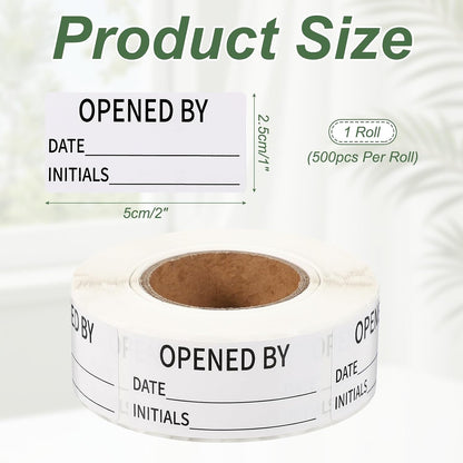 PATIKIL 500 Pcs Expired Date Label Stickers Roll, 2 x 1 Inch Removable Inventory Labels Adhesive Food Sticker Roll for Marking Organizing Inventory and Food Container, White and Black