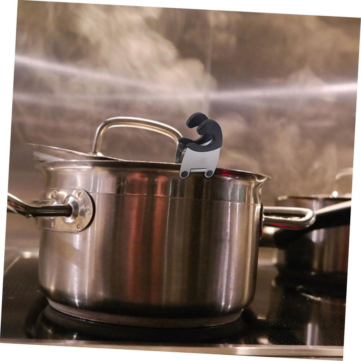 Stainless Steel Pot Side Clamp Spoon Holder 4pcs for Kitchen Use