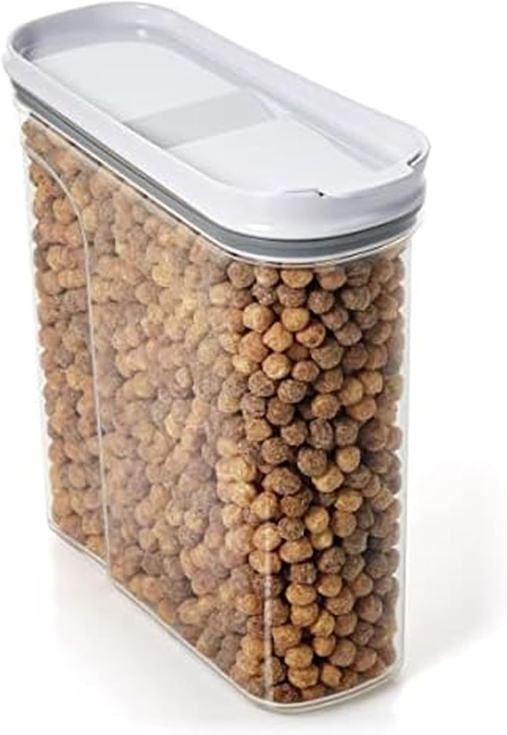 Copco Clear Cereal Storage Container 4.75 Qt - Airtight Flip-Top Lid, BPA-Free Plastic, Pantry Organizer for Dry Food, Cereal, Pasta, Nuts, Pet Food - Space-Saving Kitchen Storage Bin