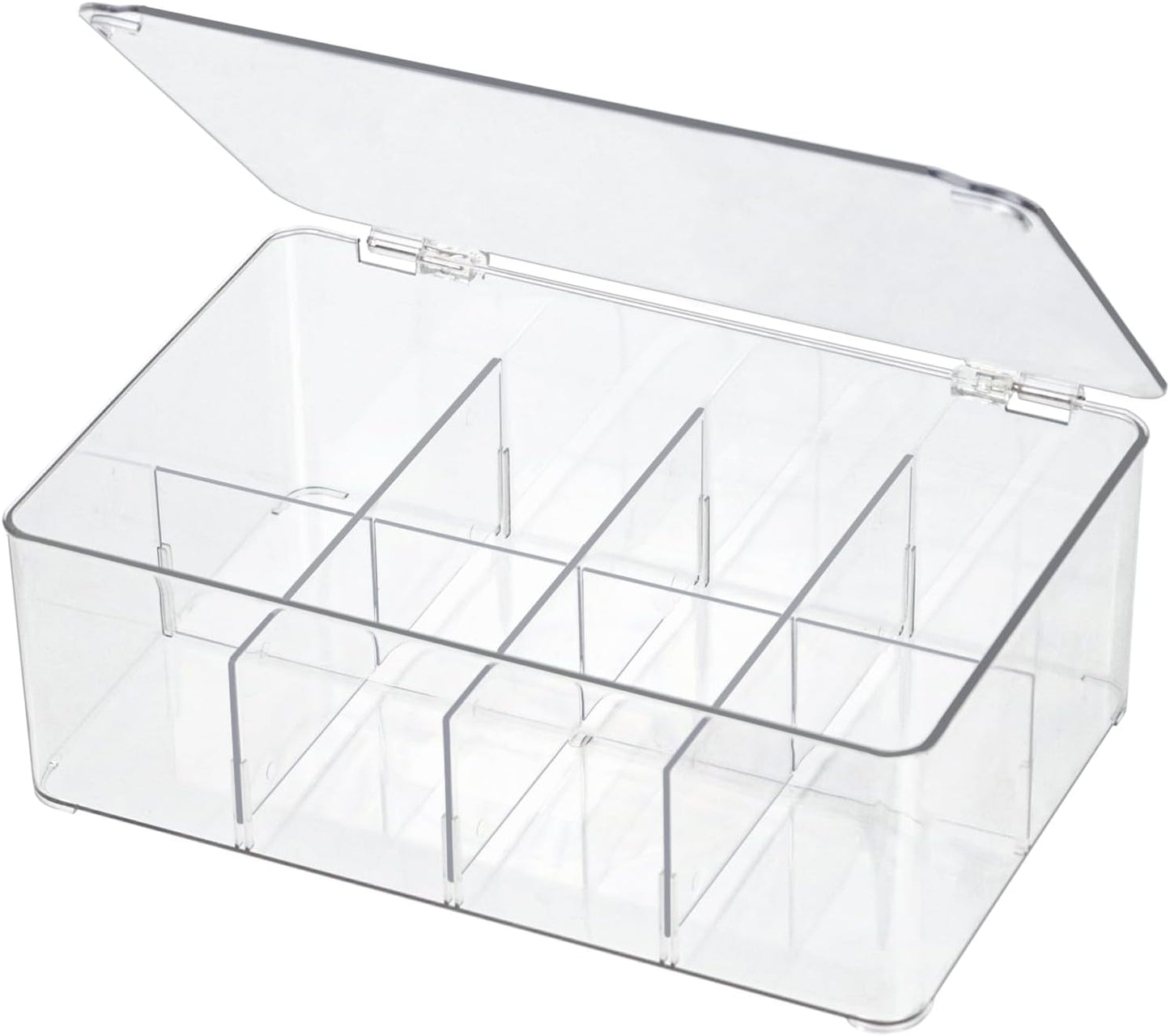 ZEXALOR Socks Underwear Drawer Organzier Dividers, 16 Compartment Removable Divided Plastic Storage Bin with Lid, Storage Organizer for Scarves Ties Bras, Clear Dresser Drawer Organizers