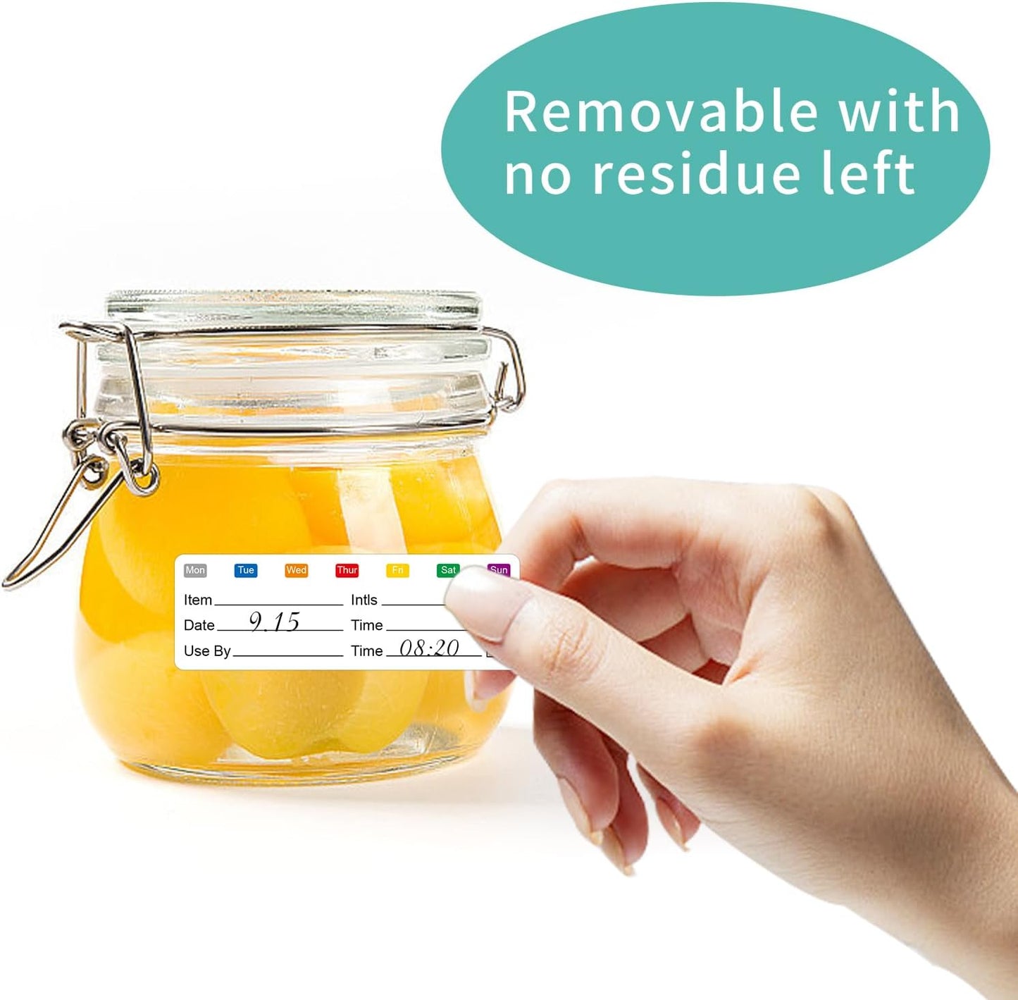 Removable Freezer Labels Stickers, 1 x 3 Inch Blank Removable Freezer Labels Food Storage Stickers, Date Label Waterproof Oil Resistant Easy Clean No Residue- 250 Sheets