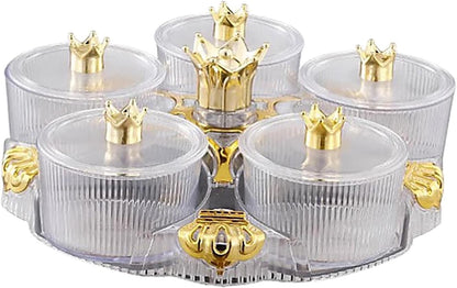 Serving Tray Rotating Snack Platter Candy and Nut Dishes Appetizer Tray for Cakes, transparent