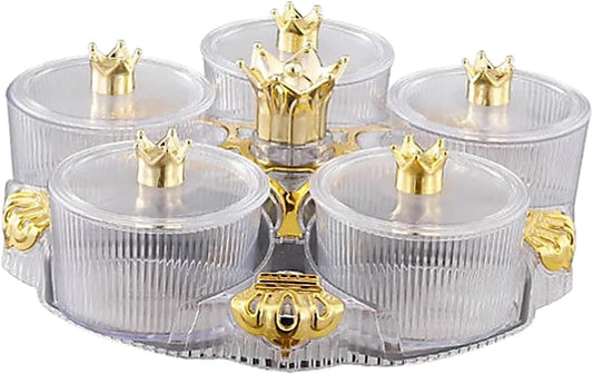 Serving Tray Rotating Snack Platter Candy and Nut Dishes Appetizer Tray for Cakes, transparent
