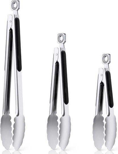 17" Extra Long Metal Tongs,Grilling Tongs,Stainless Steel Tongs for Cooking