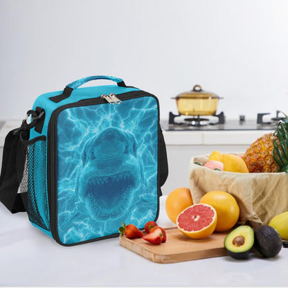 cfpolar Skull Skateboard Lunch Box for Boys Girls, Insulated Lunch Bags for Kids Reusable Mini Cooler Lunch Tote Lunchbox Thermal Meal Tote Kit with Shoulder Strap for Work School Picnic