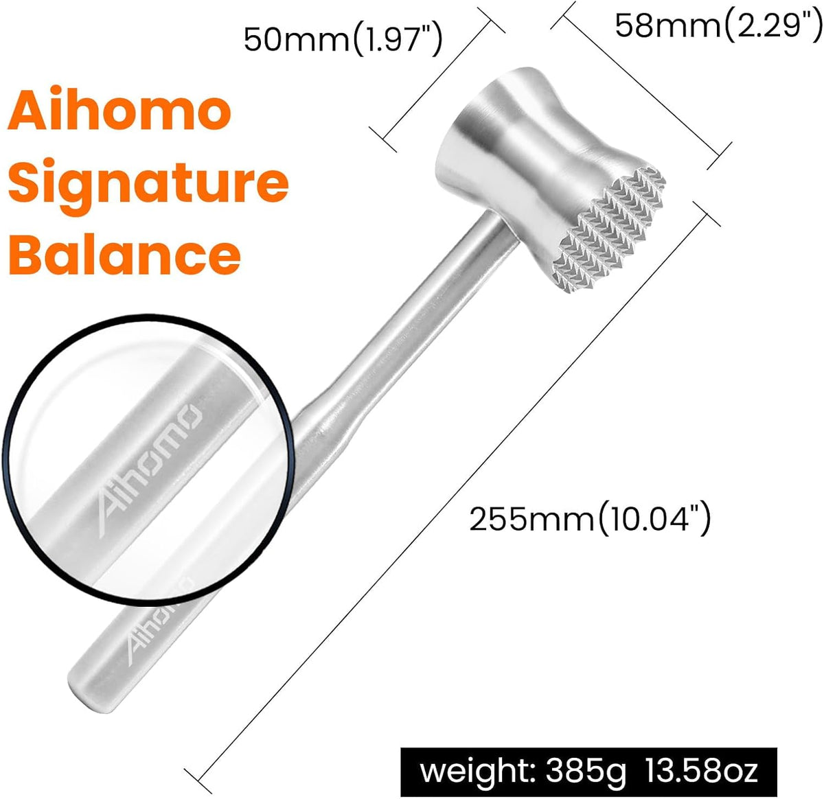 304 Stainless Steel Meat Tenderizer Mallet, Well-balanced Chicken Pounder