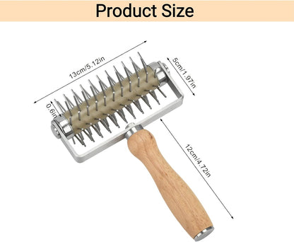 Pizza Dough Docker with Stainless Steel Spikes for Pizza Cookie Pie Bread