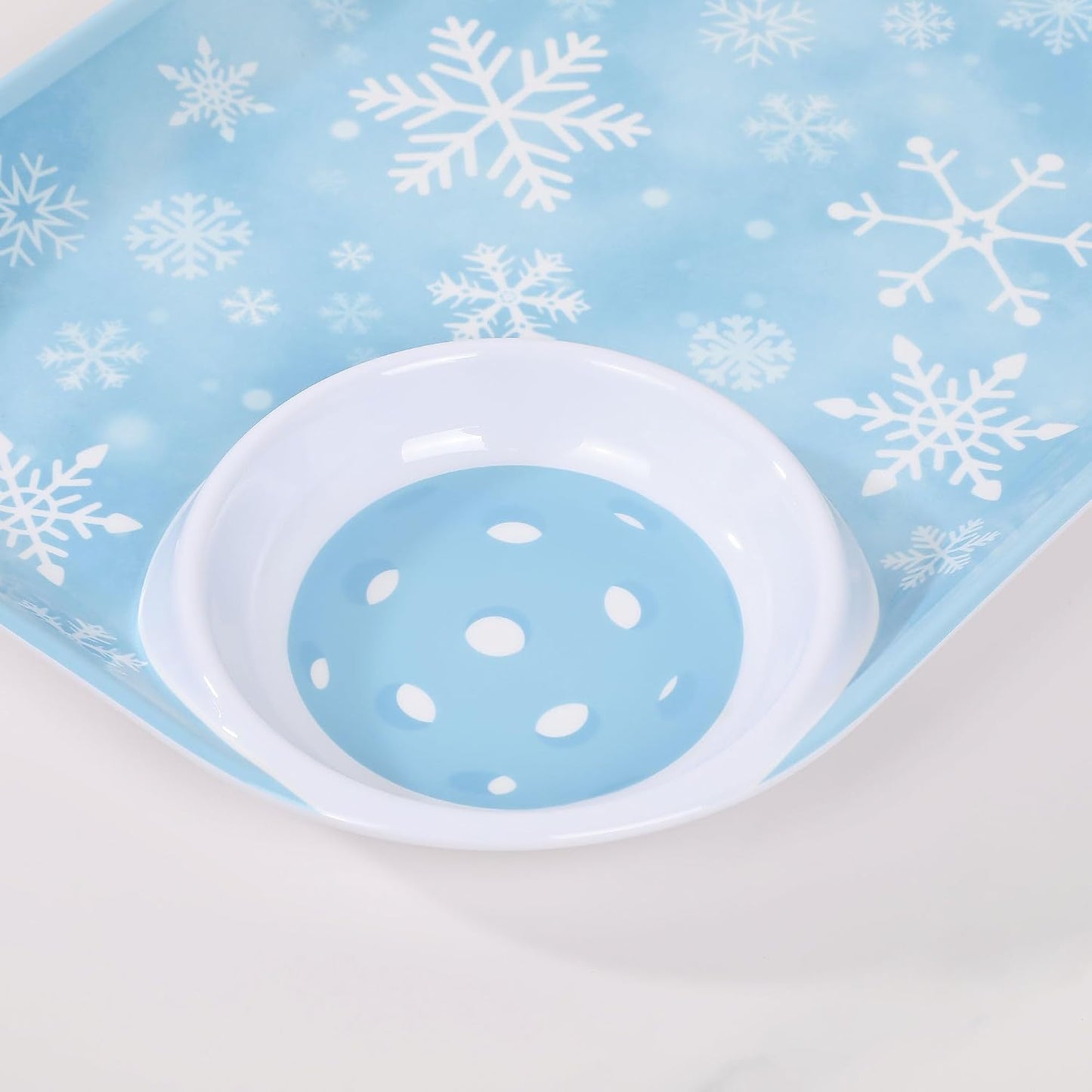 UPware Watermelon Melamine Chip and Dip Snack Tray, Summer Fruit Pickleball Paddle Shape Platter for Chips, Salsa, Fruits, and Appetizers, 15.75 x 8 Inch