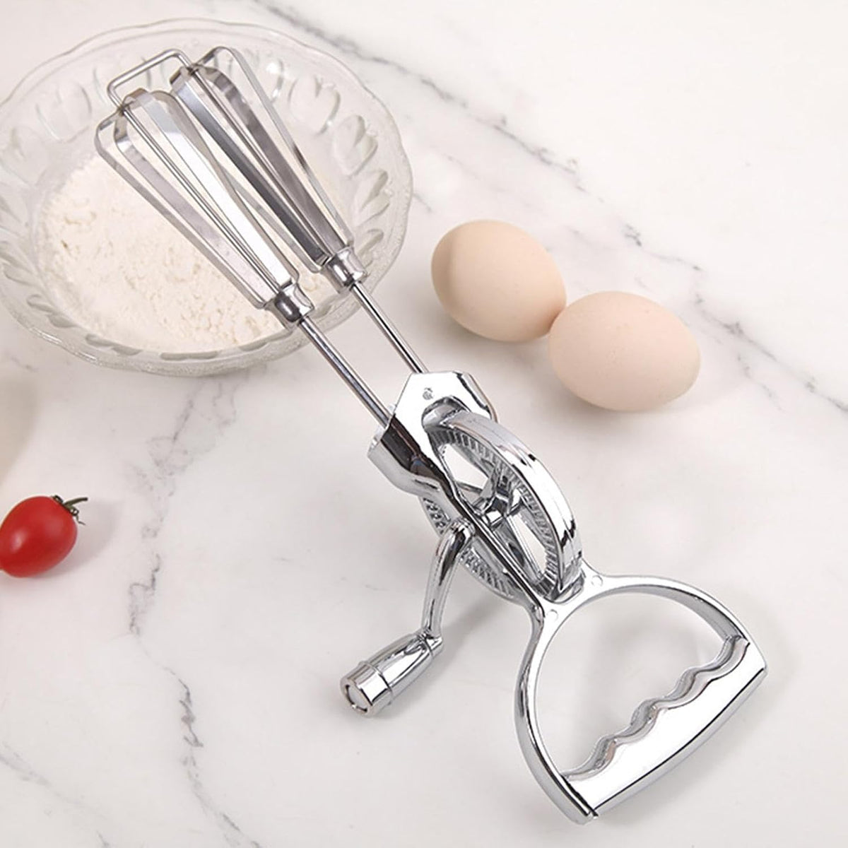 Generic Hand Crank Egg Beater Kitchen Tool Ergonomic Handle, Professional Practical, Durability Easy to Use, Kitchen Whisk Manual