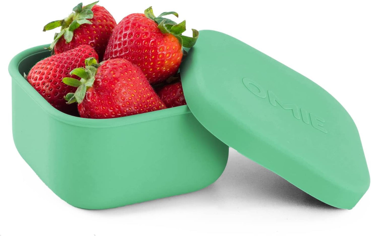 OmieBox Silicone Leakproof Snack Containers To Go, Food Storage Containers with Lid, School Lunch Bento Container - BPA Free, Airtight, Dishwasher and Freezer Safe, Oven Safe - 9.4 ounces (Pink)