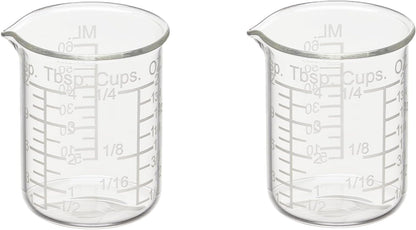 Ackers Etched Graduated Glass Measuring Cup - V-Shaped Spout- High Borosilicate Glass Measuring Cup for Kitchen or Dining, Easy to Read,1000 ML (32 Oz, 4 Cup)
