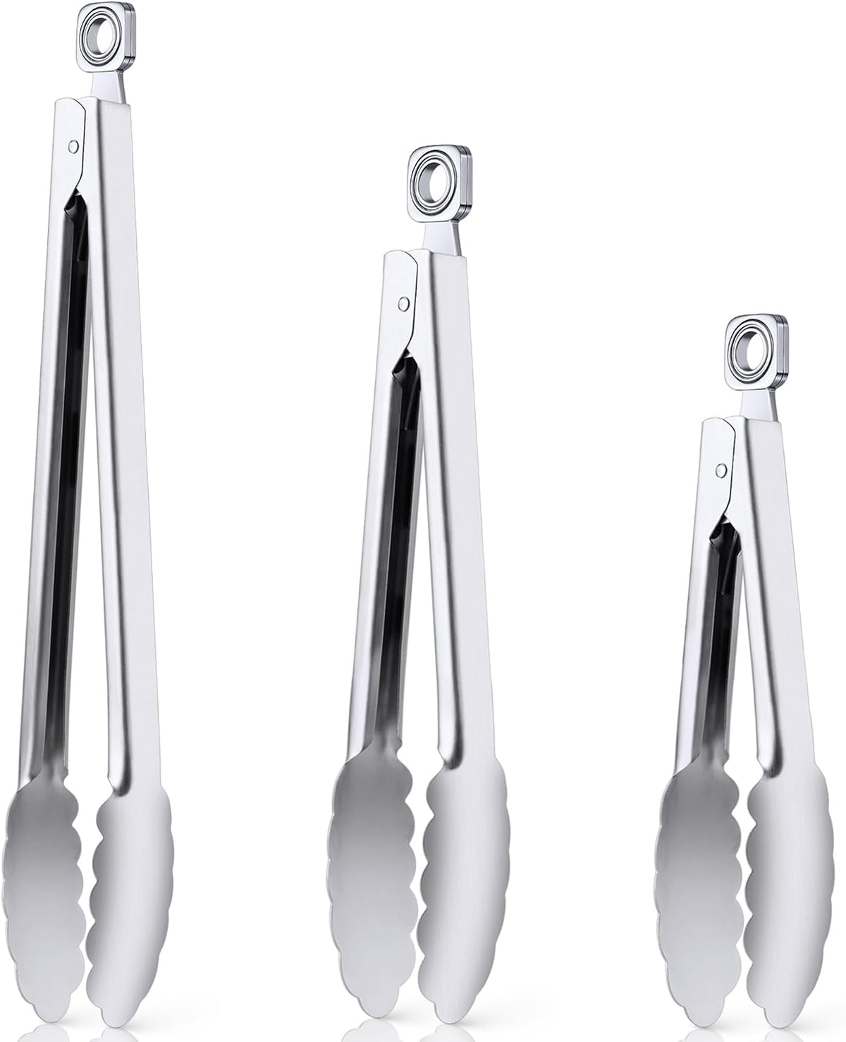 17" Extra Long Metal Tongs,Grilling Tongs,Stainless Steel Tongs for Cooking
