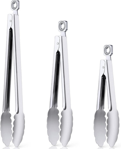 17" Extra Long Metal Tongs,Grilling Tongs,Stainless Steel Tongs for Cooking