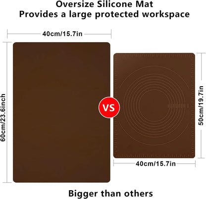 Extra Large Silicone Mats for Kitchen Counter, 27.6'' x 19.7'' Nonskid Silicone Placemats for Kids, Nonstick Purple Silicone Mat for Baking Crafts, Silicone Dab Mat Heat Resistant, 1Pack - Colors B