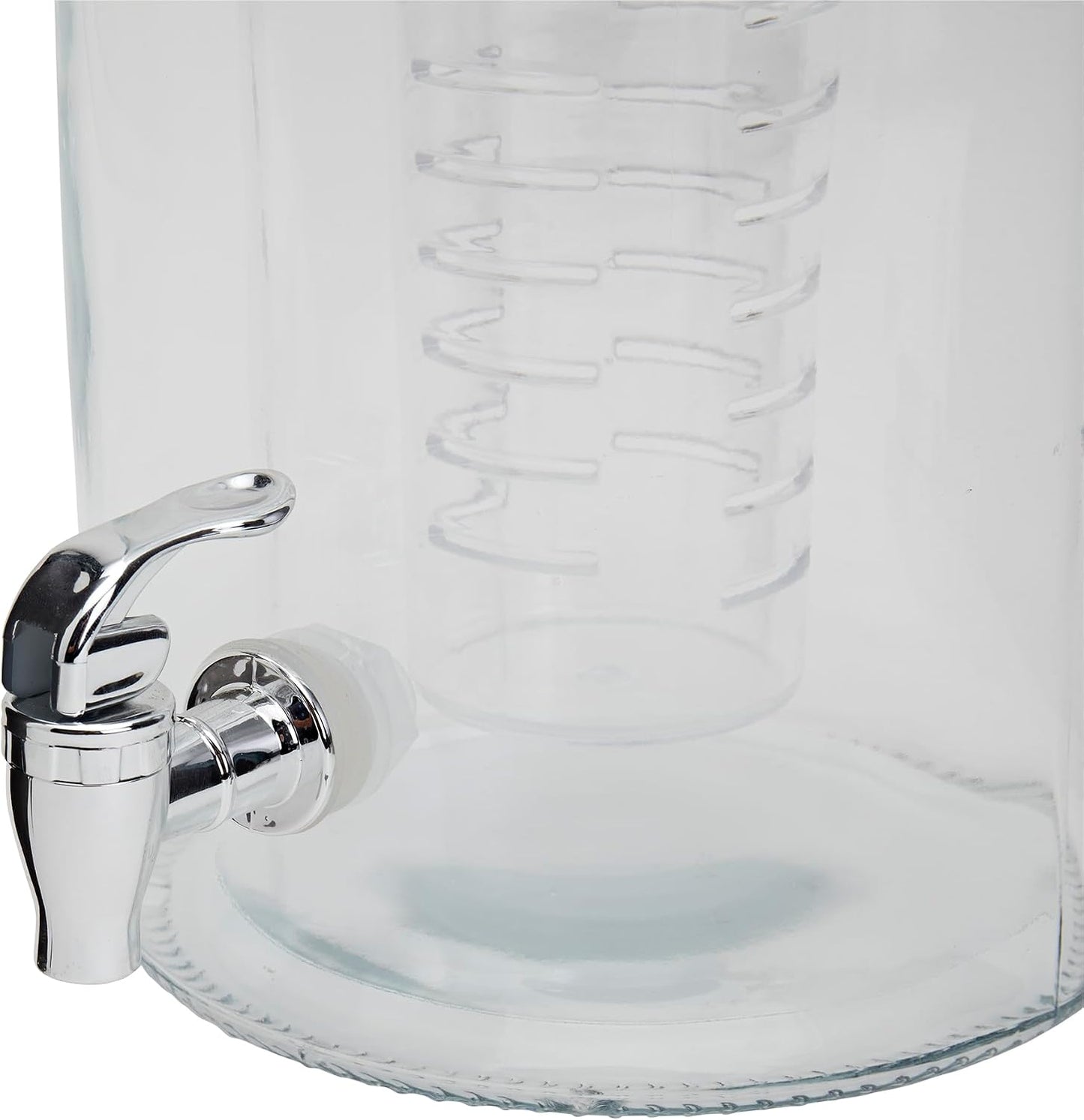 Mason Craft & More 3 Gallon Glass Beverage Drink Dispenser with Leakproof Spigot and Metal Stand