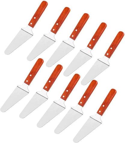 10x Pie Server Cake Holder Transfer Triangular Spade Spatula for Pizza Cake