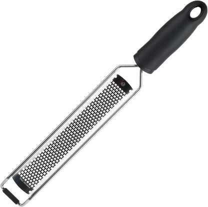 MasterChef Lemon Zester Grater with Handle, Stainless Steel, Non Slip Grip