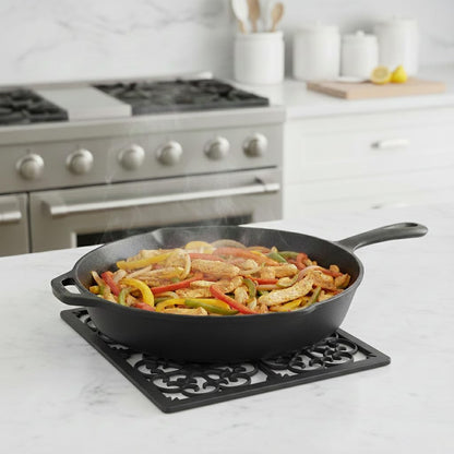GASARÉ, Extra Large, Thick, Silicone Trivet for Hot Dishes, Pots, and Pans, Heat Resistant Mat for Countertop, Hot Pad for Kitchen, Easy to Clean, 16 x 12 x 3/8 Inches, White