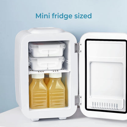 carrotez 2 Compartment Small Snack Containers, Mini Snack Containers for Mini Fridge, Small Divided Food Storage Containers, Airtight Lids, Reusable, 1.1 cup, 2 PACK