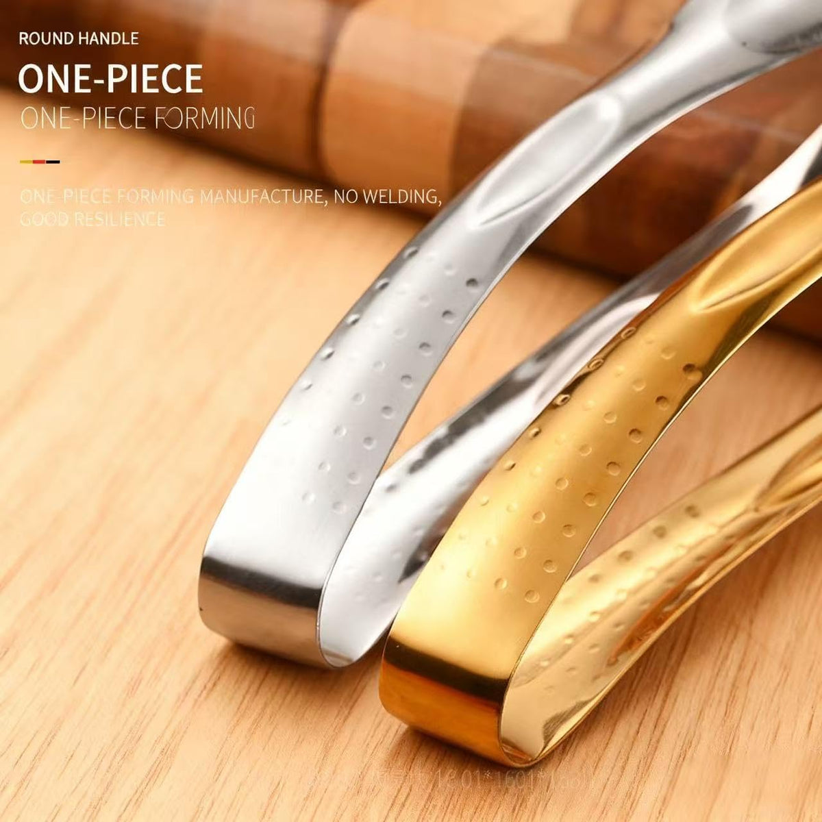Pasta Tongs,spaghetti tongs,Stainless Steel Kitchen Utensil for Spaghetti, Lasagna, Salad & Sliced Foods, Serrated Tips for Easy Lifting, Secure Grip & Draining (Gold)