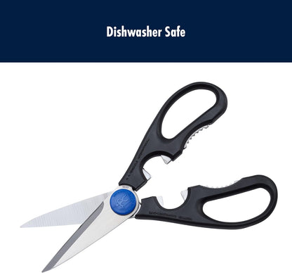 HENCKELS Kitchen Shears, Made in Japan, Kitchen Scissors, Multi-Purpose Scissors with Stainless Steel Blades, Built-In Bottle Opener & Soft Grip – Dishwasher Safe