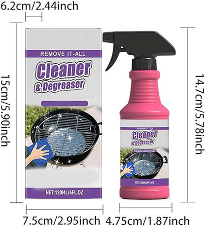 Cleaner and Degreaser Smoky Stains, 120ml BBQ Grill Cleaner, Grill Cleaning Spray for Kitchen, Multi Functional Grease Remover, All Purpose Oven Degreaser Clean for Grates and Smoker (2pcs)