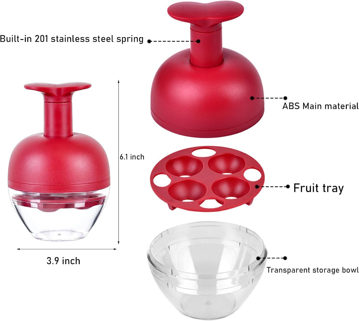 Cherry Pitter Tool, Push Type