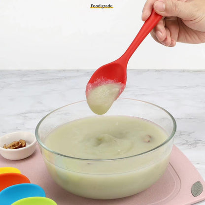 7PCS Silicone Serving Spoons Set,Vituer Heat Resistant Kitchen Mixing Slotted Spoons for Cooking,Non-stick Silicone Basting Spoon Slotted Spoons Utensil for Mixing,Baking, (7Light Colors,8.1")