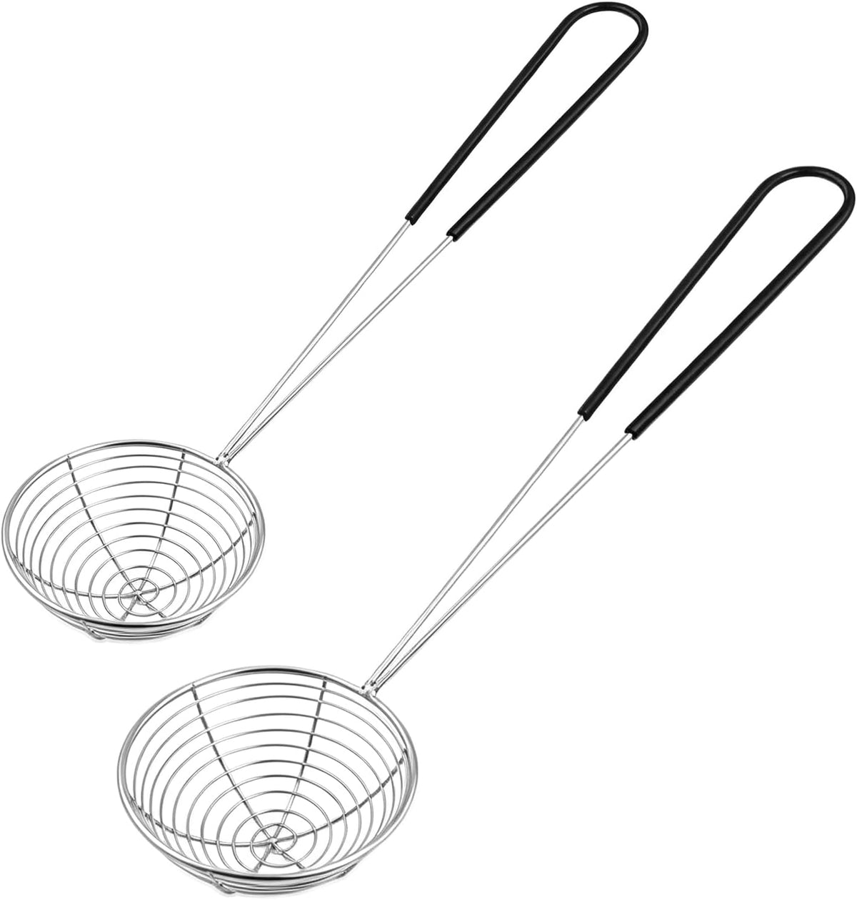 2Pcs Stainless Steel Strainer Spoons Boba Spoon Scoop Hot Pot Strainer Spoons Ladle Wire Cooking Skimmers Spoon
