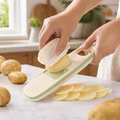 NACOLUS Handheld Mandoline Slicer for Kitchen,3 Blades with Hand Guard