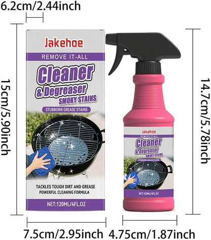 3 PCS BBQ Grill Cleaner Spray: Fast-acting Heavy-duty Grill Degreaser Spray to Remove Grease - Kitchen Cleaner for Stainless Steel, Smoker, Outdoor Kitchen (3)
