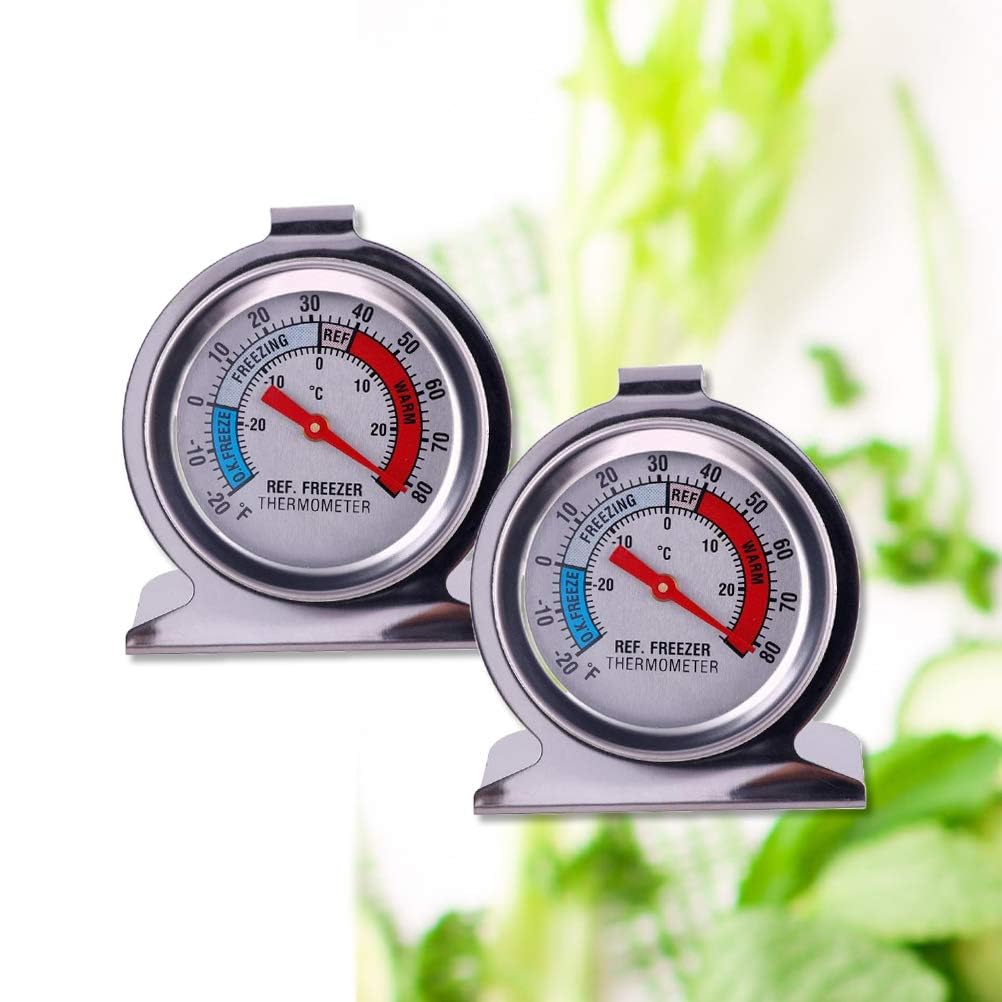 6 Pack Refrigerator Freezer Large Dial Thermometer with Dual-Scale