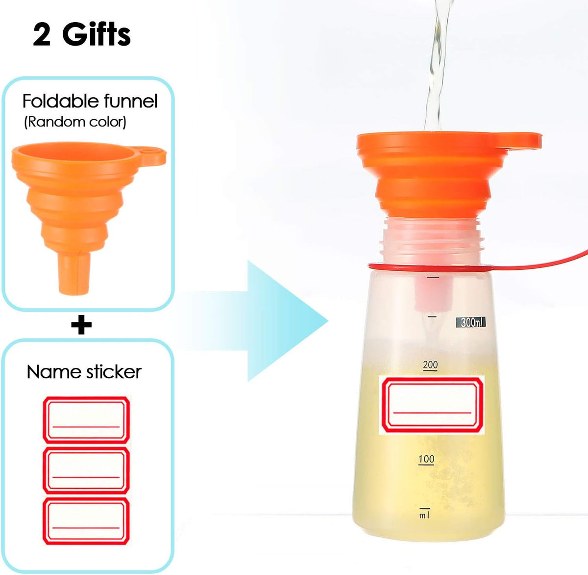Condiment Squeeze Bottle for Sauces Wide Mouth, Plastic Squeeze Bottles for Condiments, Paint, Ketchup, Mustard, Oil, Resin, Baking, Cake Decorating, Cleaning, BPA Free-Food Grade (19 oz., 2, Count)