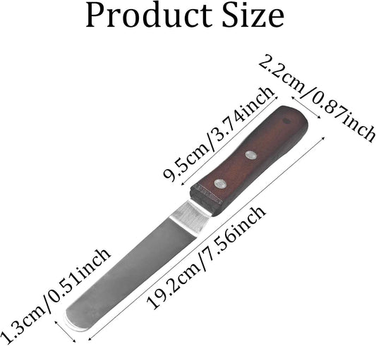 Offset Spatula, 4 Inch Stainless Steel Blade with Wood Handle for Cake Decorating and Icing