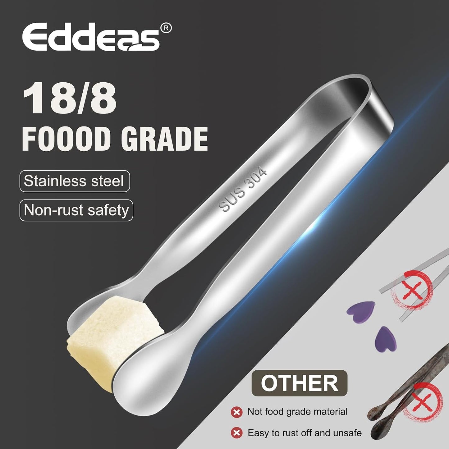 Metal Tongs For Cooking Up To 600°F Kitchen Tongs 2PCS - 9", 12 inch