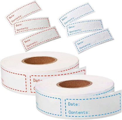 Lurrose 2rolls Natural Food Stickers for Boys and Girls DIY English Record Date Labels for Containers Kitchen
