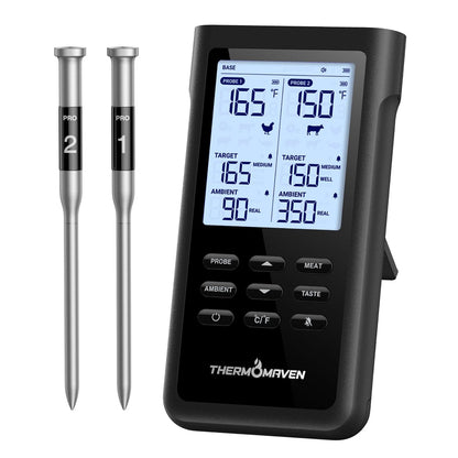 ThermoMaven 3000FT Wireless Meat Thermometer, No App Needed, 2 Probes