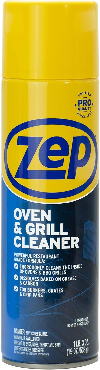Zep Heavy-Duty Oven and Grill Cleaner - 19 oz (Case of 2) ZUOVGR19 - Dissolves Grease on Contact, on Burners, Grates and Drip Pans